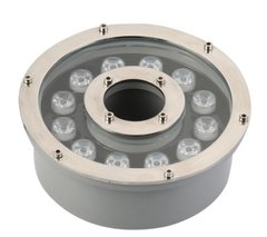 Подводный LED прожектор 12W  RGB IP68 для фонтана и бассейна