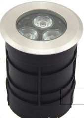 Грунтовый LED светильник 3W  с регулируемым углом освещения